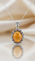 Amber Drop Sterling Earrings